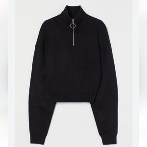 H&M Black zip up sweater